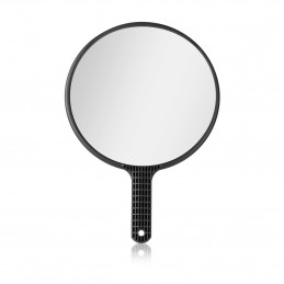 Kadeřnické zrcadlo kulaté 26 cm - černé