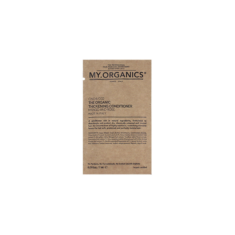 MY.ORGANICS Organický zhušťující kondicionér Mango a růže 7 ml