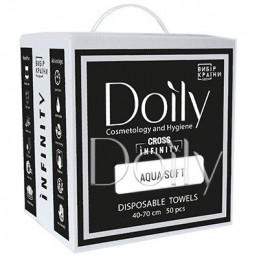 Towels Doily AQUA SOFT INFINITY 40x70 cm 50 pcs/box - cellulose 50 g
